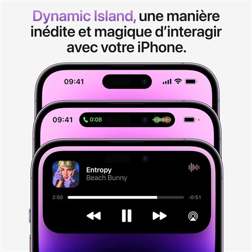 Smartphone APPLE iPhone 14 Pro Max Violet Int 128Go 5G Reconditionné