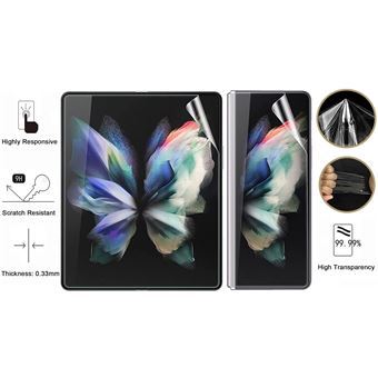 Protection Ecran en Plastique pour Samsung Galaxy Z FOLD 4 [Pack 2] Protecteur Resistant Anti Rayure Ultra Mince Phonillico® - 1