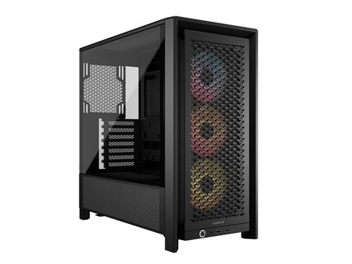 Boîtier PC Corsair FRAME 4000D RS moyen tour noir ARGB avec panneau latéral verre trempé
