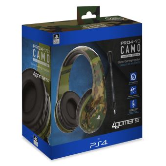 Casque 4Gamers PRO4-70 Stéréo PS4 Camouflage Woodland