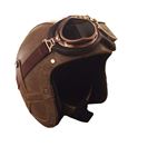 Casque de vélo Rayvolt en cuir Visage 3/4 Taille L Marron