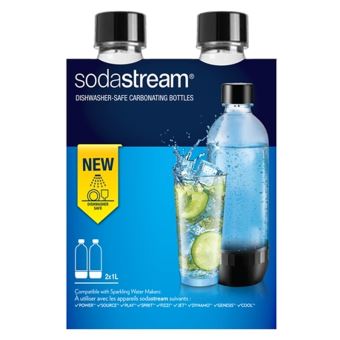 Pack 2 bouteilles Sodastream de gazéification 1L - 1