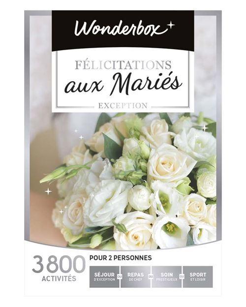 Coffret cadeau Wonderbox Félicitations aux Mariés Exception