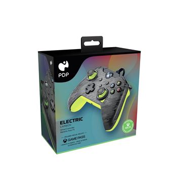 Manette filaire Pdp pour Xbox et PC Carbone électrique