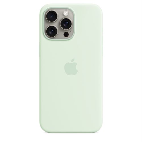 Apple Coque en silicone avec MagSafe pour iPhone 15 Pro Max Menthe douce