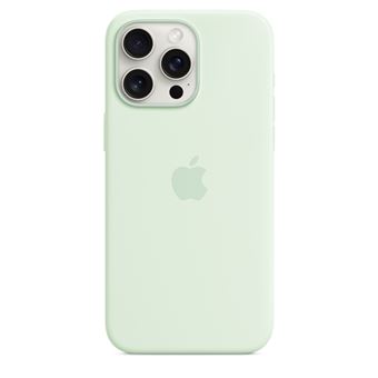 Coque en silicone avec MagSafe pour Apple iPhone 15 Pro Max Menthe douce
