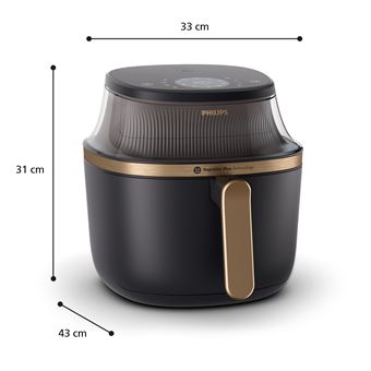 Friteuse à air Air Fryer Philips NA332/09 1700 W Noir
