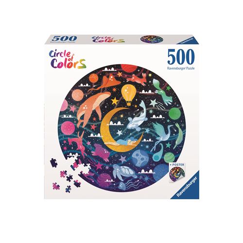 Puzzle rond de 500 pièces : Rêves Circle of colors Ravensburger France - vue 8