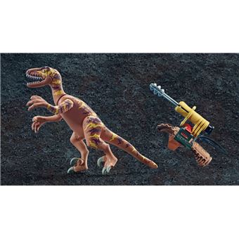 Playmobil 71264 Deinonychus and Warriors - Dino Rise - with Character and Dinosaur with Swivel Barrel - Wonderful World of These Terrifying Dinosaurs
