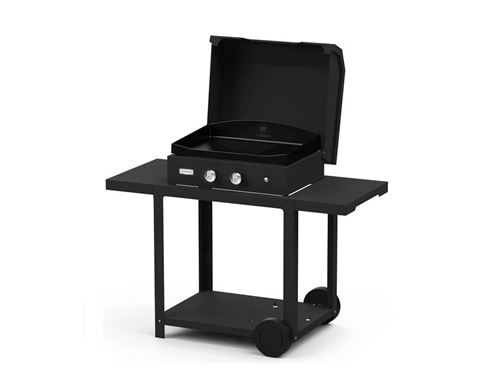 Plancha Le Marquier Pure Edition Noir Pure Grill 260 avec Chariot et Couvercle 5400 W Noir