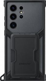 Coque renforcée avec support amovible pour Samsung Galaxy S23 Ultra 5G Gris Anthracite