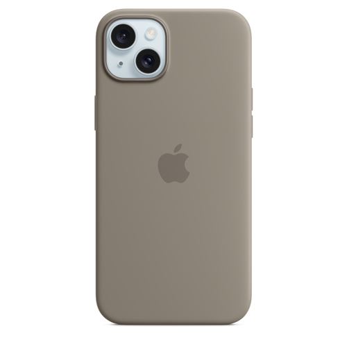 Apple Coque en silicone avec MagSafe pour iPhone 15 Plus Argile