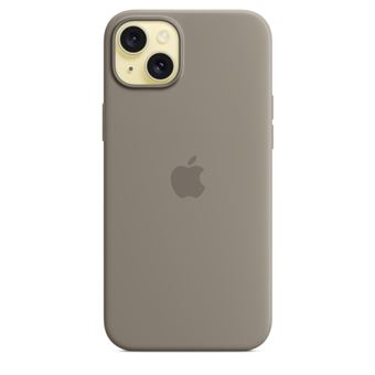 Coque en silicone avec MagSafe pour iPhone 15 Plus Argile