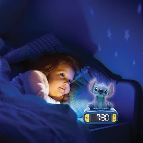 Réveil Disney CAN o Stitch pour enfants, lumière numérique