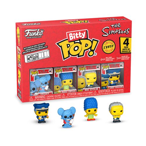 Pack 4 Figurines Funko Bitty Pop Simpsons Itchy - vue 9
