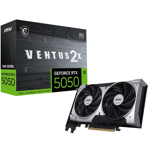 Carte graphique MSI RTX 5050 8G VENTUS 2X OC 8 Go GDDR6 2560 cœurs CUDA Refroidissement TORX 5.0 - vue 5