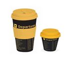 Tasse en R-Pet Itotal Départs 90 ml Noir et Jaune