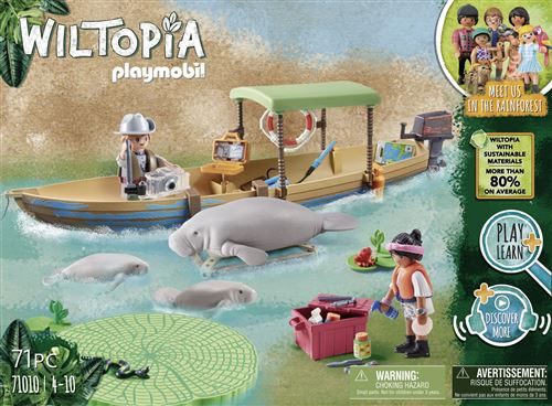 Playmobil Wiltopia 71010 Pirogue et lamantins