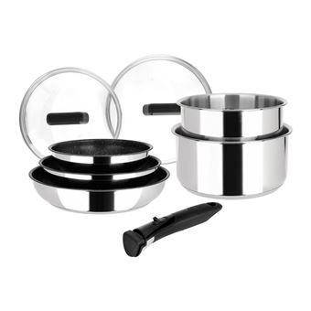 Batterie De Cuisine Herzberg Revêtement En Pierre Et Poignée Amovible