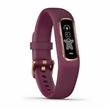 Bracelet connecté Garmin Vivosmart 4 Or Rose avec Bracelet Bordeaux Taille S/M