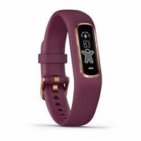 Bracelet connecté Garmin Vivosmart 4 Or Rose avec Bracelet Bordeaux Taille S/M