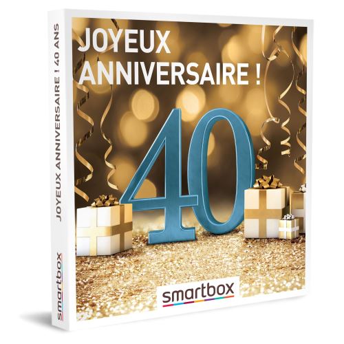 Coffret cadeau Smartbox Joyeux anniversaire ! 40 ans - Coffret cadeau -  Achat & prix