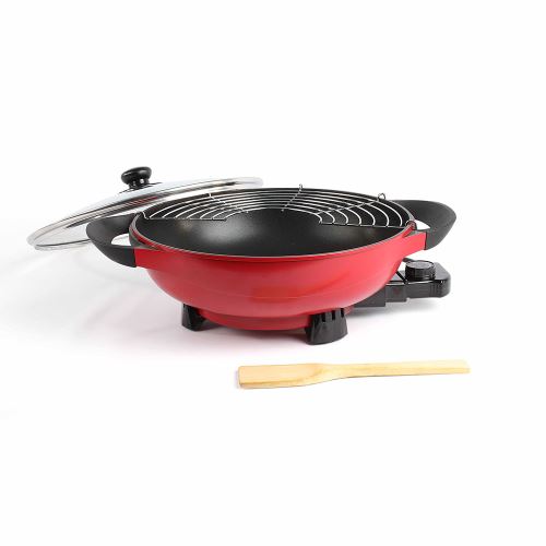 Wok électrique Domoclip 1500 W Noir et Rouge