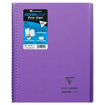 Carnet Dessin-Croquis Clairefontaine Koverbook A4 125 g Modèle aléatoire