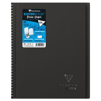 Carnet Dessin-Croquis Clairefontaine Koverbook A4 125 g Modèle aléatoire