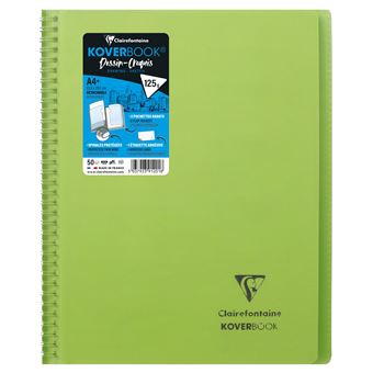 Carnet Dessin-Croquis Clairefontaine Koverbook A4 125 g Modèle aléatoire