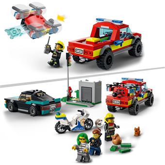 LEGO® City 60319 Le sauvetage des pompiers et la course-poursuite de la police