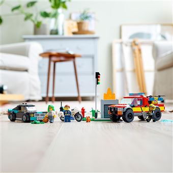 LEGO® City 60319 Le sauvetage des pompiers et la course-poursuite de la police