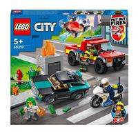 15 avis sur LEGO® City 60319 Le sauvetage des pompiers et la  course-poursuite de la police - Lego