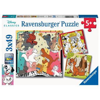 Puzzle enfant 3x49 pièces Ravensburger S'amuser avec les animaux Disney