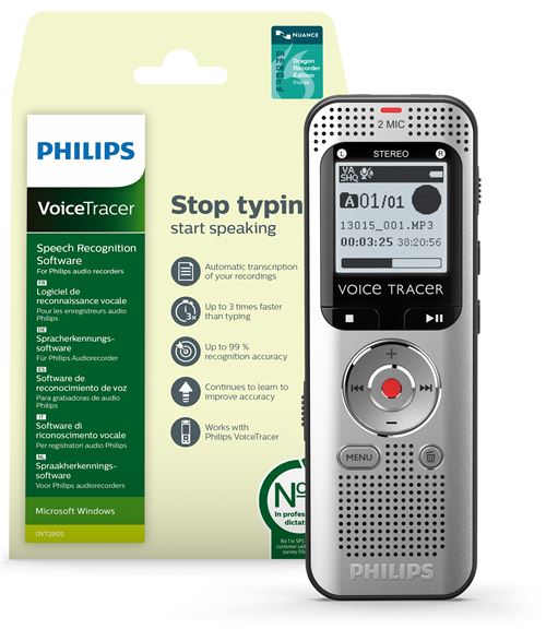 Dictaphone numérique Philips VoiceTracer DVT4115 sur