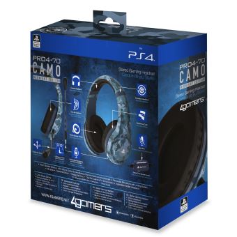 Casque 4Gamers PRO4-70 Stéréo PS4 Camouflage Midnight