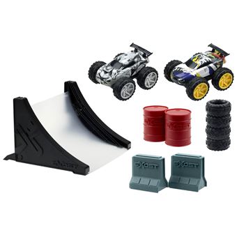 Pack de 2 Mini voitures à friction Exost Jump avec accessoires Modèle aléatoire