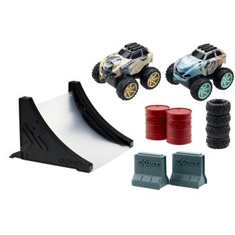 Pack de 2 Mini voitures à friction Exost Jump avec accessoires Modèle aléatoire