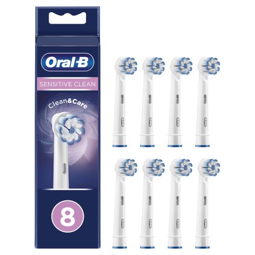 Oral-B Sensitive Clean Clean&Care - Reserve-borstelkop - voor tandenborstel (pak van 8) - voor Vitality Sensitive Clean