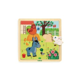 Puzzle en bois Djeco Ferme