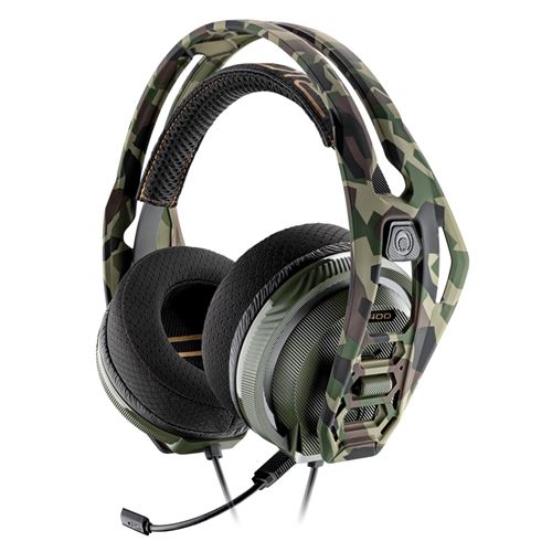 Casque gaming filaire Circum-auriculaire Plantronics RIG 400HA Camouflage forêt