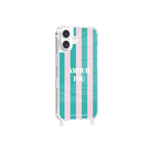 Coque imprimée La coque Française MagSafe Amour Fou avec anneau Rose pour iPhone 17