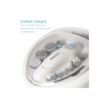 Set 3 en 1 Manucure et Pédicure Homedics Nail-5026 Blanc et Bleu