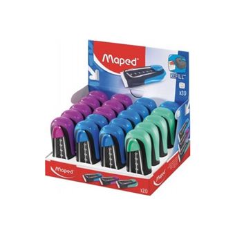 Gomme à Effacer Maped Squeeze Mini Cute - Forme Amusante, Effet Relaxant Quand On Appuie Dessus - 4 Couleurs Disponibles