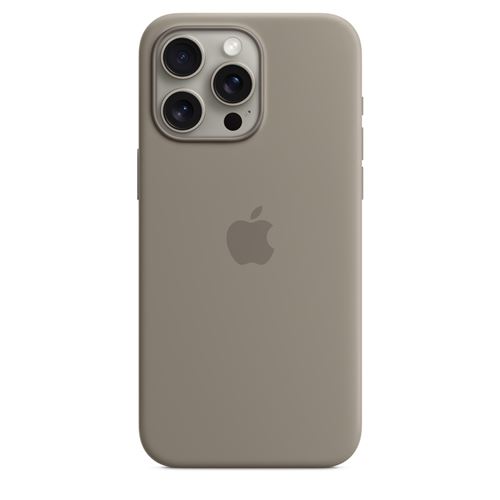 Apple Coque en silicone avec MagSafe pour iPhone 15 Pro Max Argile
