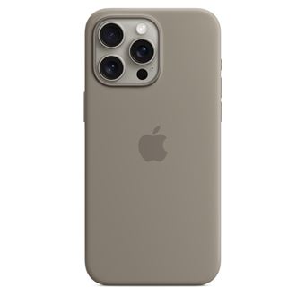 Coque en silicone avec MagSafe pour iPhone 15 Pro Max Argile