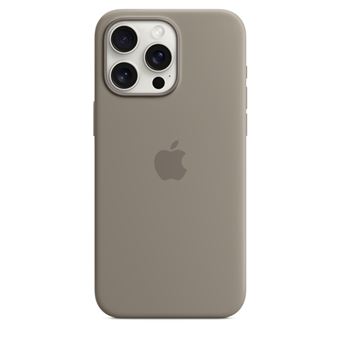 Coque en silicone avec MagSafe pour iPhone 15 Pro Max Argile