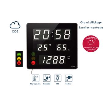 Moniteur d'air Orium Horloge Quaelis 18 Mesureur de CO2