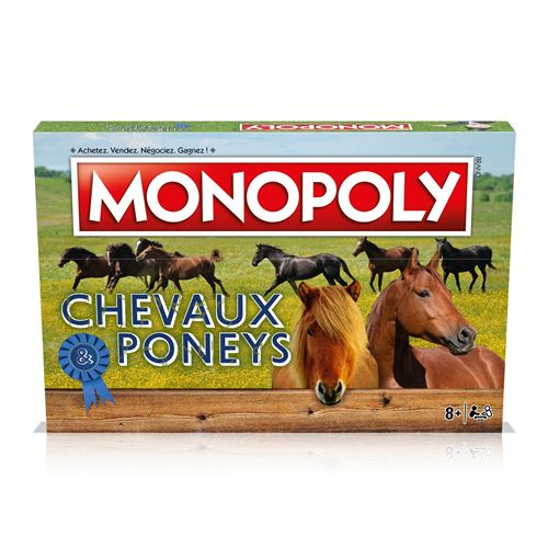 Jeu De Plateau Winning Moves Monopoly Chevaux Et Poneys – Pour 2 à 6 Joueurs Dès 8 Ans