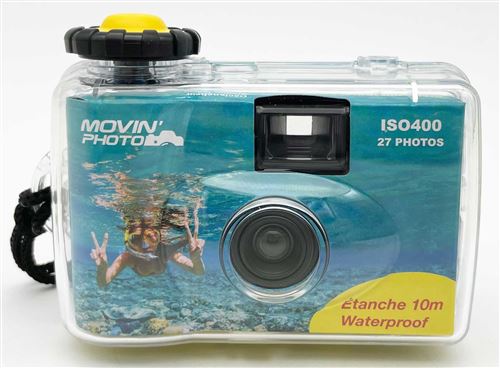 Movn Appareil Photo Jetable Étanche Movin Photo Bleu Et Jaune